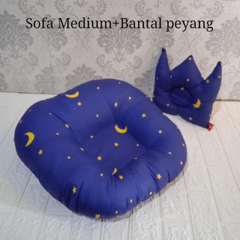 Sofa bayi medium 2 in 1 plus Bantal peyang