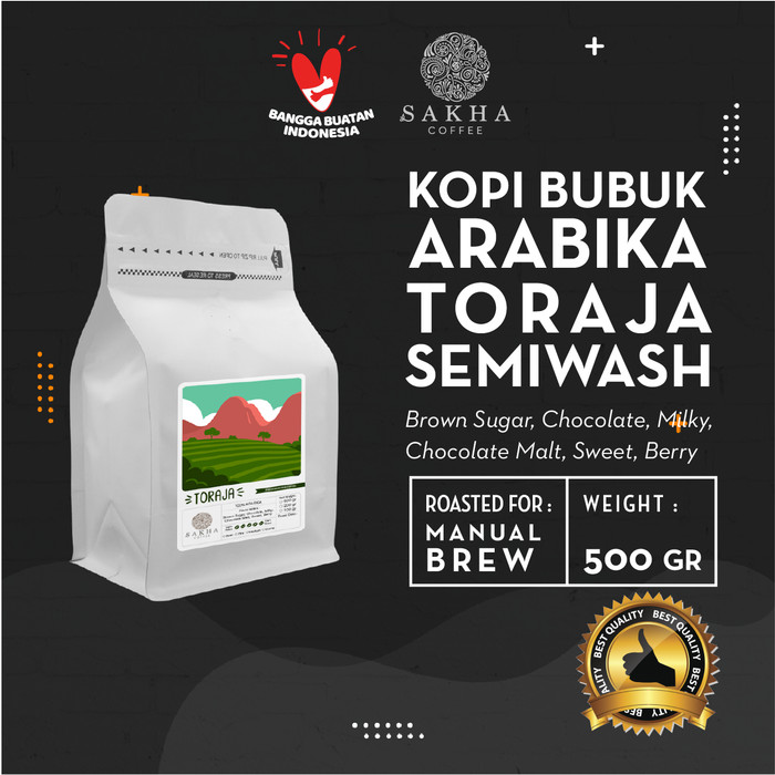 

Kopi Bubuk Arabika Toraja Sapan For Manual Brew 500 Gram SAKHA COFFEE - KBMTOR500
