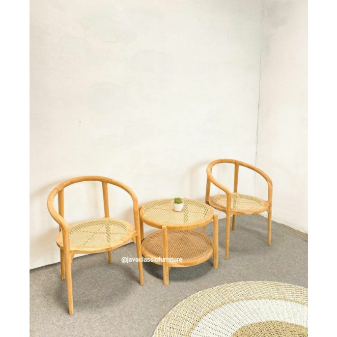 SET KURSI TERAS ROTAN SANTAI ROTAN RETRO VINTAGE BAHAN KAYU JATI BERKUALITAS FINISHING NATURAL FURNITURE MEBEL JEPARA-1