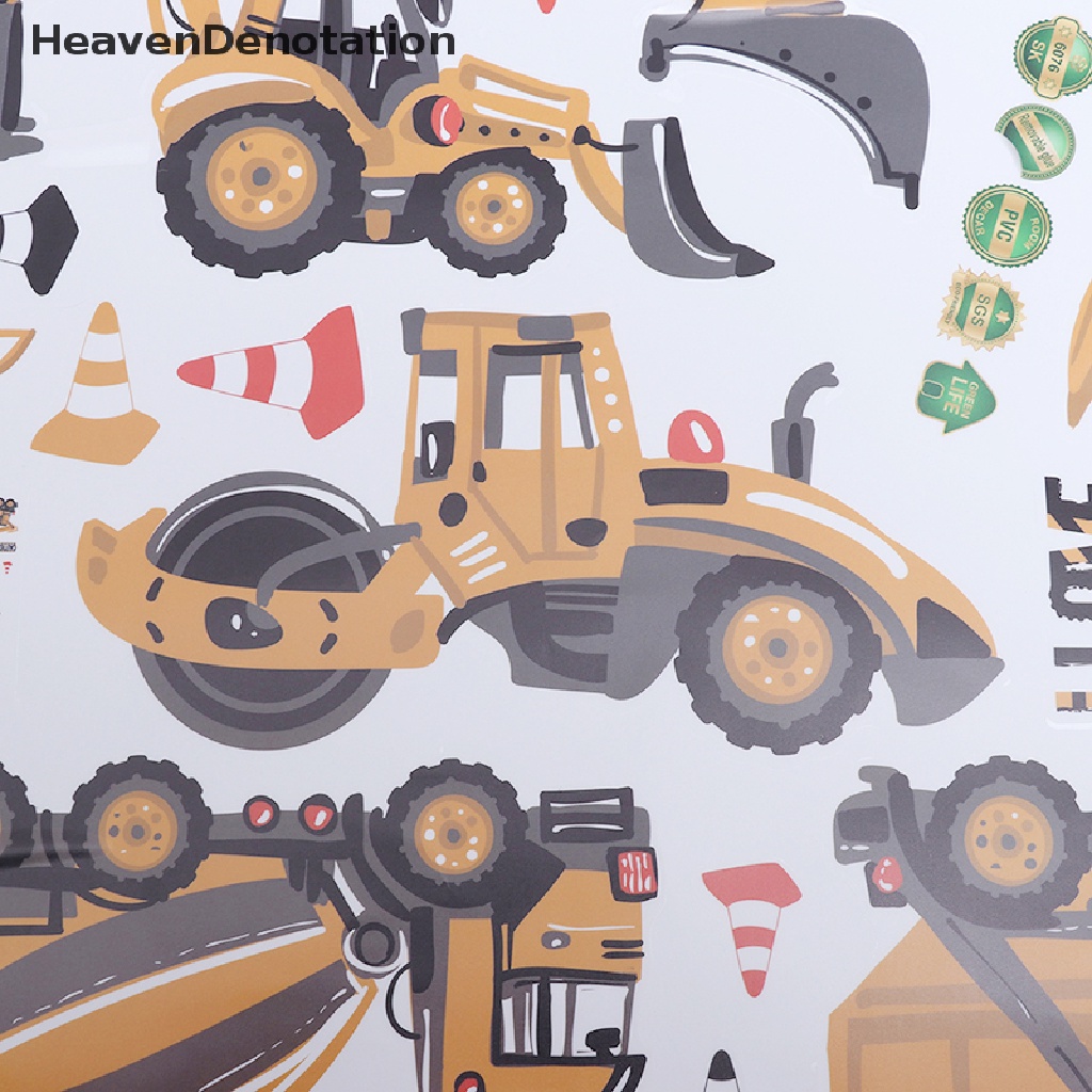 [HeavenDenotation] DIY Wall Sticker Transport Cars Truck Digger Kids Rooms Decor Boys Room Art Wall