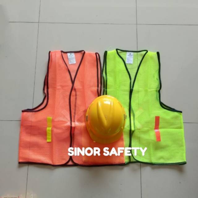 Paket Safety Proyek Full Set Helm Asa Plus Rompi Jaring Jala Eco Bisa Riquest Warna