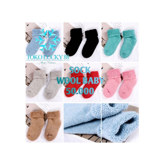 IMPORT MOLLAD Sock Wool Baby Kaos kaki rajut wool anak musim dingin