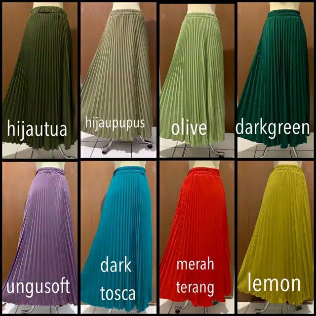 Rok plisket mayung hyget{maxi skirt} // muat bb 40-95 kg// 1kg -4 pcs