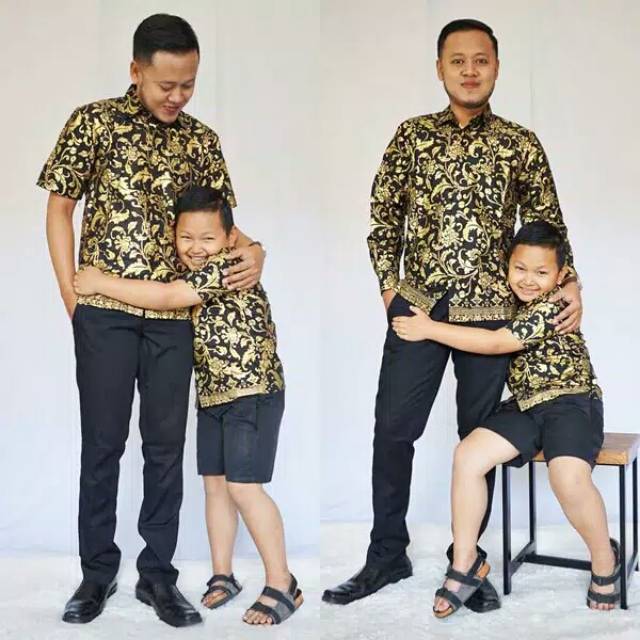  Couple  Batik  Ayah  dan  Batik  Anak  Kemeja  Batik  Terbaru 