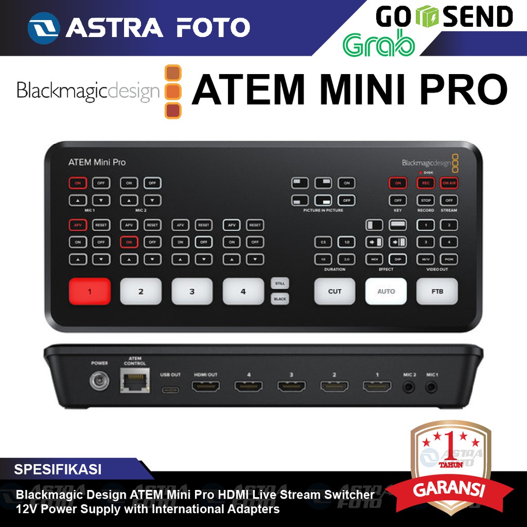Jual Blackmagic Design ATEM Mini Pro Live Stream Switcher Original ...