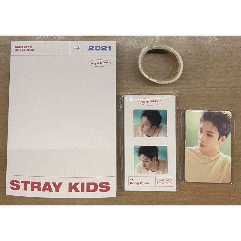 sharing stray kids skz season greetings 2021 sg sticker roll member set changbin hyunjin felix seung