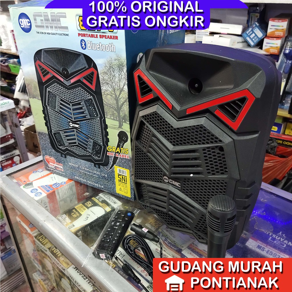 Speaker GMC 897J aktif portable 8 inch 8&quot; Bluethoot Meeting pengeras suara