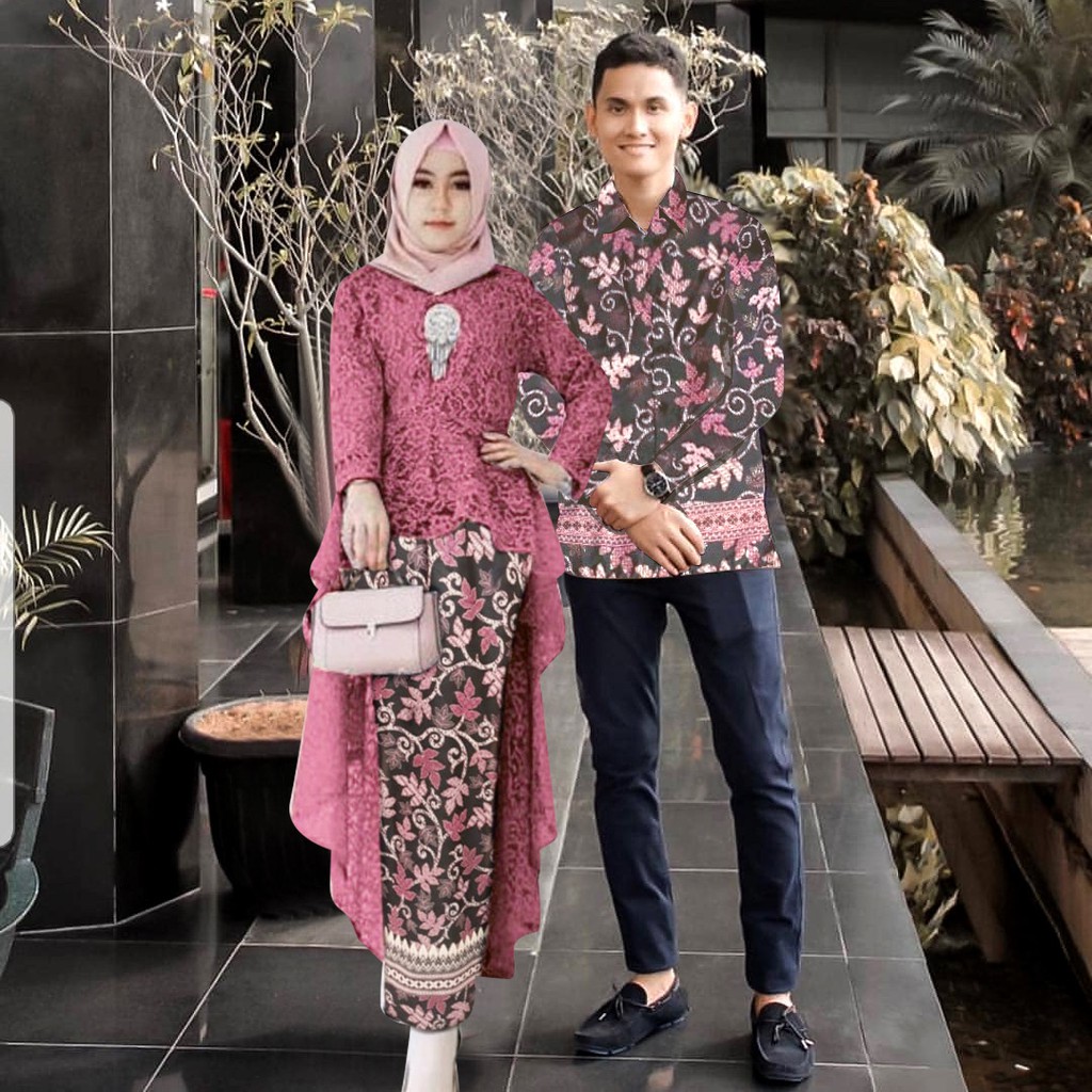 CP JAWI BATIK 2UKURAN L-XXL / BAJU PASANGAN KEBAYA BATIK JAWI / SET COUPLE KEBAYA JAWI 2IN1