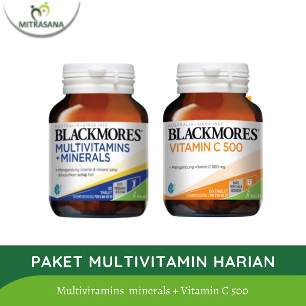 Blackmores Multivitamins &amp; Blackmores Vitamin C 60 tab paket hemat