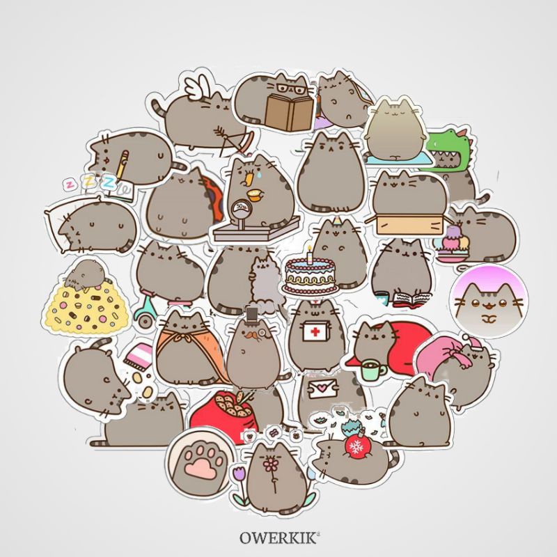 

stiker pack astetik kucing (35pcs) stiker tumbler /stiker kulkas/stiker leptop/