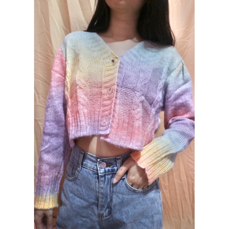 JiSoo Rainbow Cardigan