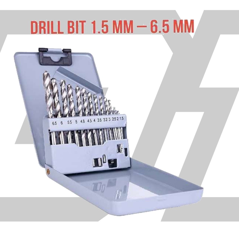 FUJIYAMA Mata Bor Besi 2.5/3.0/ 3.5/4.0/ 4.5/ 5.5/5.5/ 6.0/ 8.0/ 10 mm HSS Twisted Drill Bit