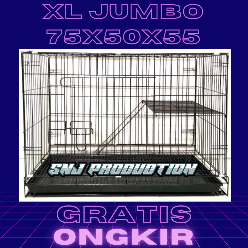 XL Kucing PROMO FREE TINGKAT XL JUMBO Kandang Hewan Peliharaan / Kandang Anjing / Kandang Kucing / K