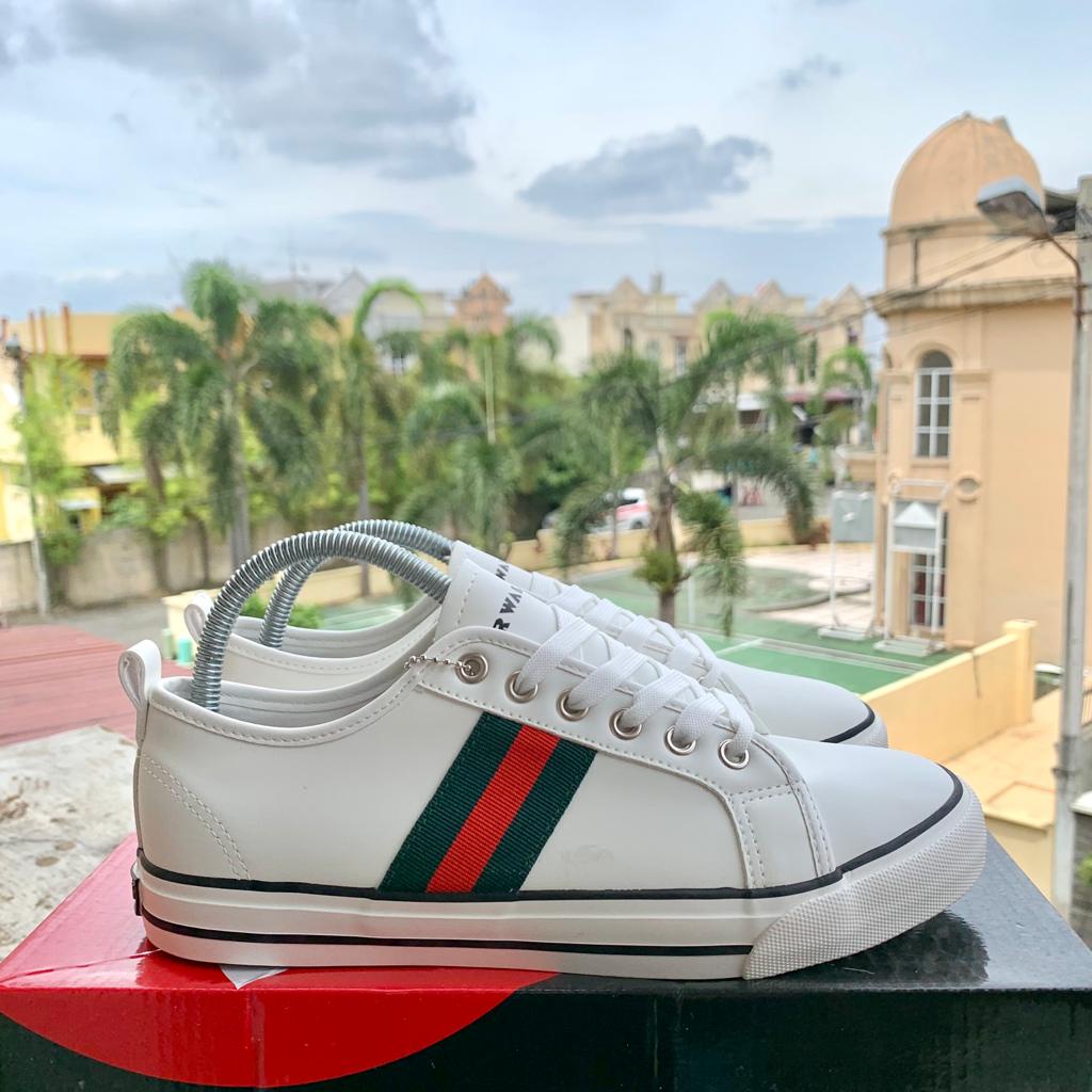 Airwalk Kale FULLWHITE LEATHER SEPATU PRIA SNEAKERS CASUAL ORIGINAL COD