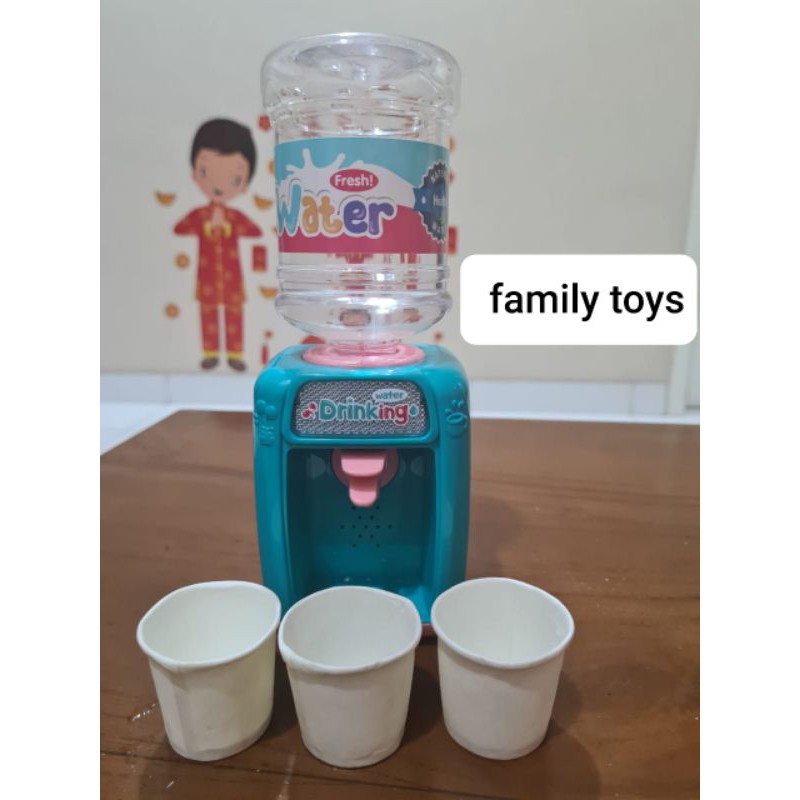 family games Mainan dispenser mini anak nyala asli kluar air dan nyala lampu drinking water child