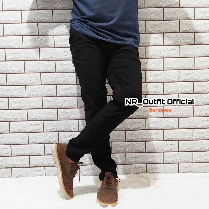 Celana Panjang Pria Hitam RC Jeans Skinny Cowok Stretch 27-38 NR_Outfit Official COD