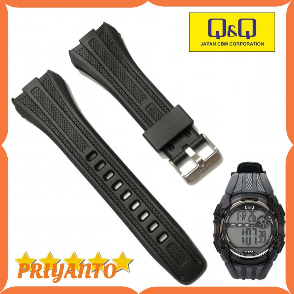 Tali Jam Tangan QnQ Q&amp;q qq M-118 M118 M 118 Hitam