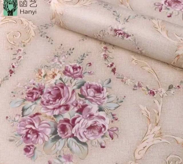 Wallpaper stiker motif roseberry dasar cream (shabi cream )