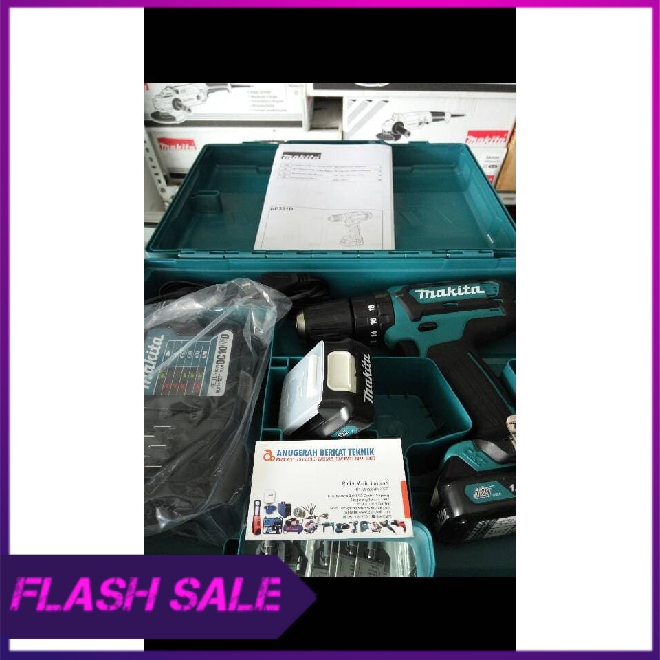 Paket Bor Baterai Makita Multifungsi HP331 Hp 331