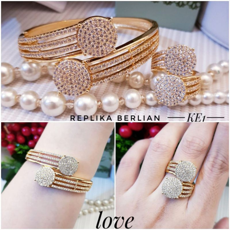 Xuping gelang dan cincin wanita fjk32