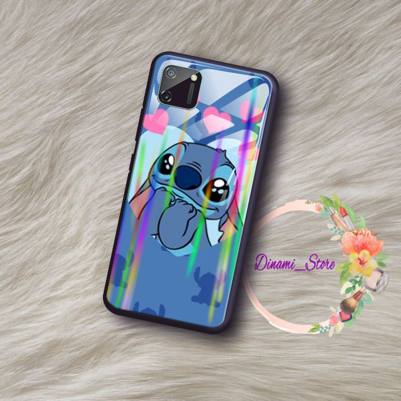 back case glass aurora Stitch Oppo A3s A1k A5 A9 2020 A7 F9 A5s A31 A52 a53 A92 A37 A57 A59 DST372