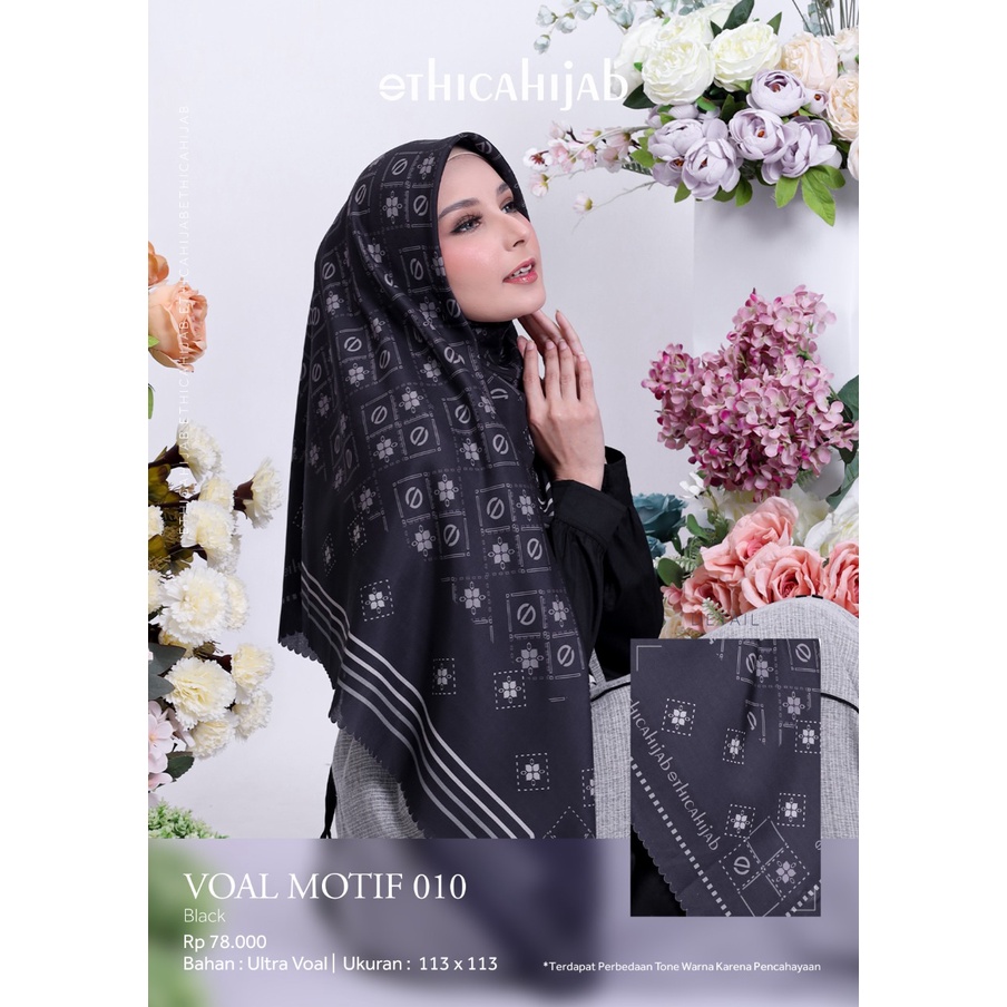 Jual Cod Busana Muslim Hijab Ethica Voal Motif By Ethicahijab