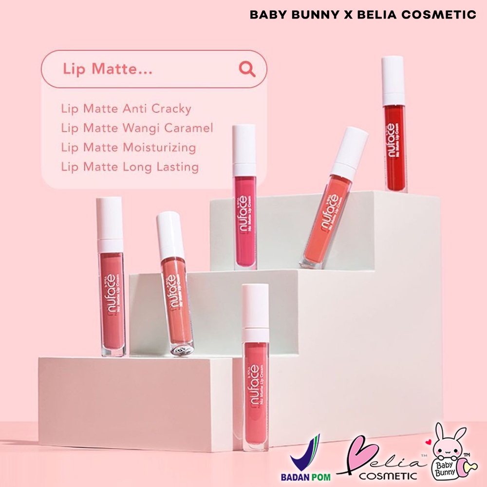 ❤ BELIA ❤ NUFACE Lip Cream &amp; Tint Series | Matte | Juicy LipTint | Kosmetik Bibir | Korean Series | Grape Strawberry Peach Juice Korea Namsan Jeju Gangnam Nami Incheon Donghae Busan Ulsan Seoul Daegu Itaewon | BPOM