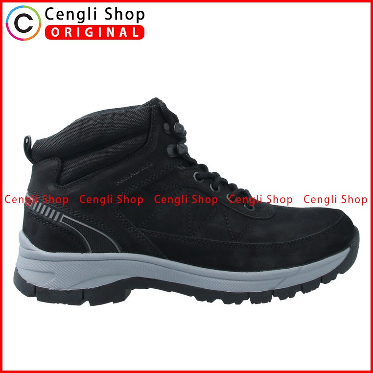 SEPATU BOOT PAKALOLO PRIA ORIGINAL CASUAL KULIT ASLI HITAM PB03