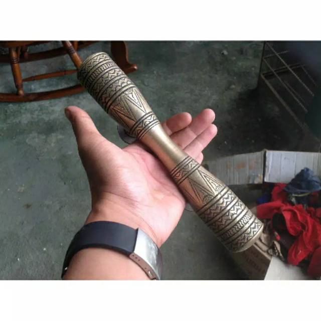 Handle / Tarikan Pintu Rumah Gebyok Pagar Kuningan Motif Egypt 25cm