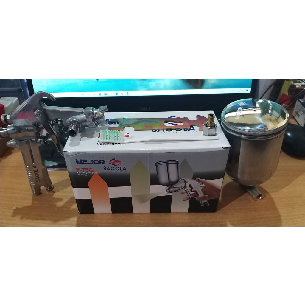 SPRAY GUN SAGOLA F75G TABUNG ATAS / ALAT SEMPROT CAT  SAGOLA TERMURAH