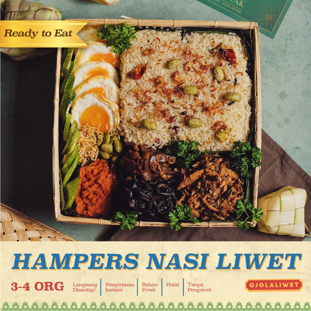 

Hampers Nasi Liwet All-in-One Khas Ojolaliwet utk 5-7 Orang - READY TO EAT