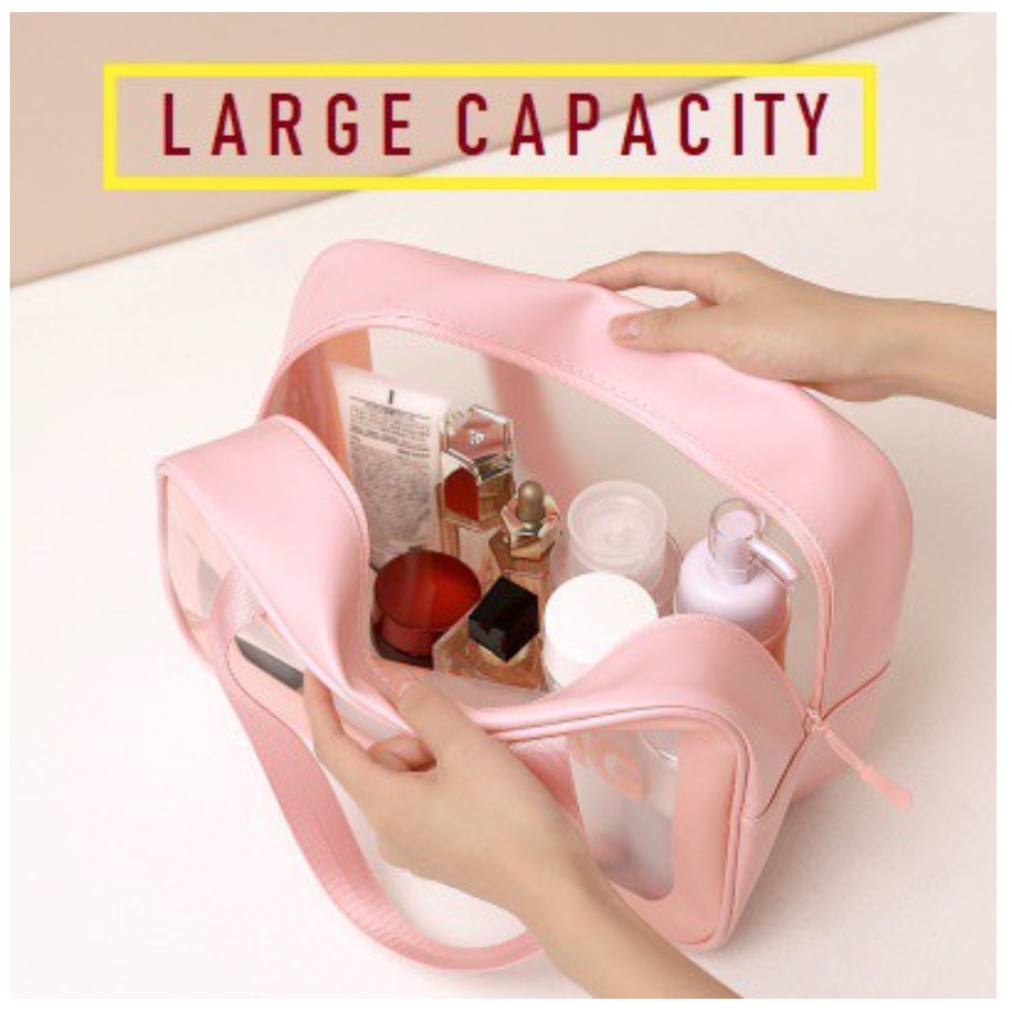 Tas Kosmetik WASHBAG, Tas Kosmetik Portable, Tas Peralatan Kamar Mandi, Pouch Kosmetik, Pouch Travel Organizer, Tas Serbaguna