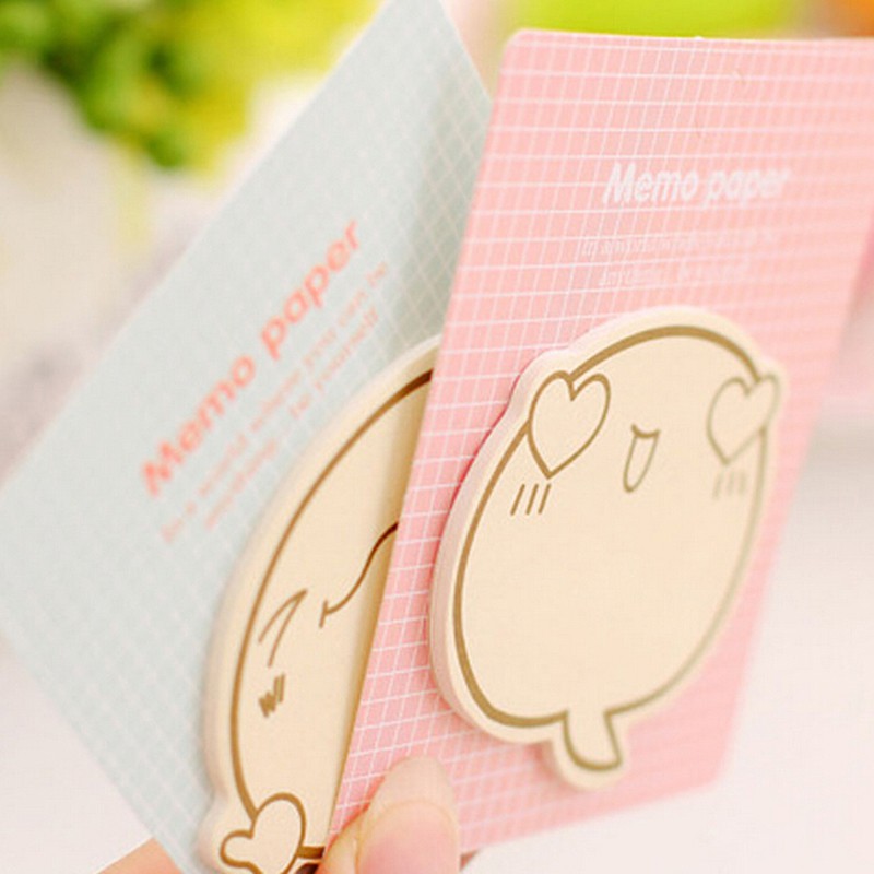 Stiker Kertas / Sticky Notes Motif Kartun Lucu untuk Perlengkapan Sekolah / Kantor