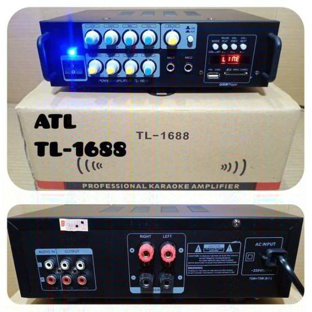 amplifier karaoke bluetooth atl Tl 1688 ampli power / amplifier power