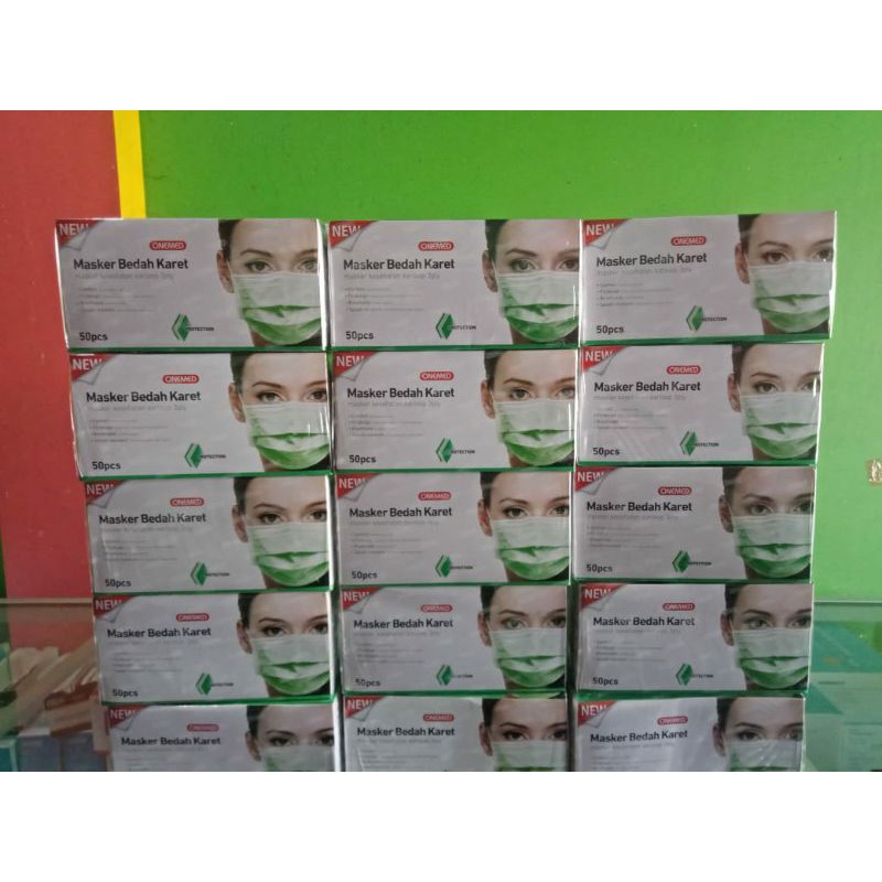 (COD) Masker medis 3 ply ONEMED 50 isi 50