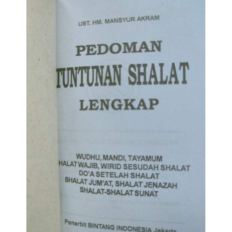 Buku Pedoman Tuntunan Sholat Lengkap Ukuran Saku