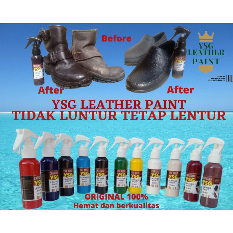 cat jaket kulit,100 ml,cat tas kulit cat sepatu kulit,cat jok mobil kulit,cat bahan kanvas dan suide