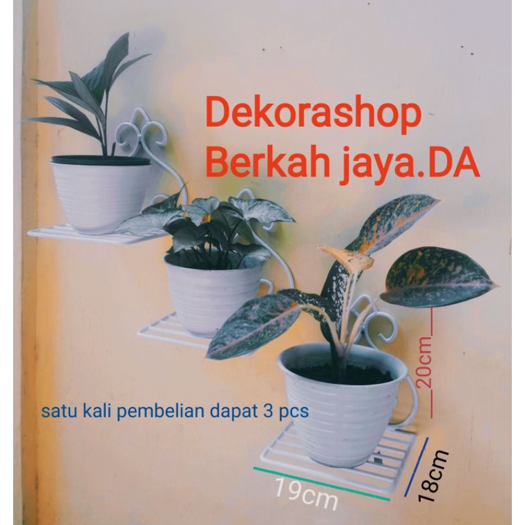 RAK BUNGA BESI TEMPEL DINDING