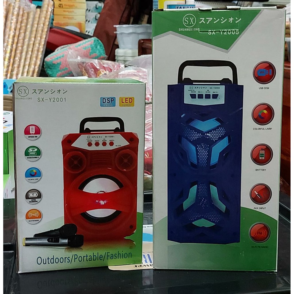 Speaker Aktif Bluetooth Sx Y2001 DAN SX -Y2005 Bonus Mic suara dahsyat
