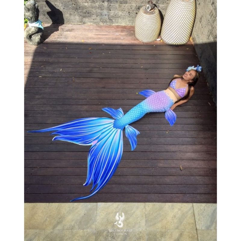 Skin Mermaid Tail Costume Adult Duyung Dewasa Tropical Design Bali Mermaid Fashion