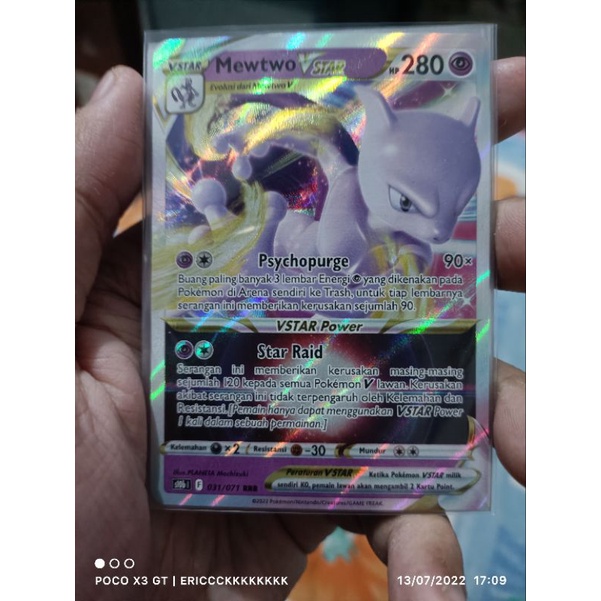 kartu pokemon Bahasa Indonesia mewtwo vstar