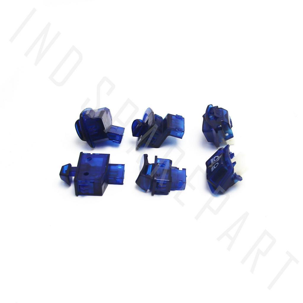 Saklar Tombol Transparan Biru 6 Pcs-Set Vario Techno 110-125-Scoopy Lama-FI-Supra X 125 Helm In