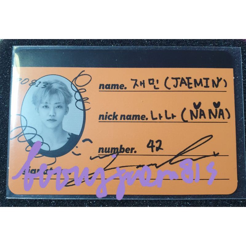 jaemin we go up crew card , jaemin photocard