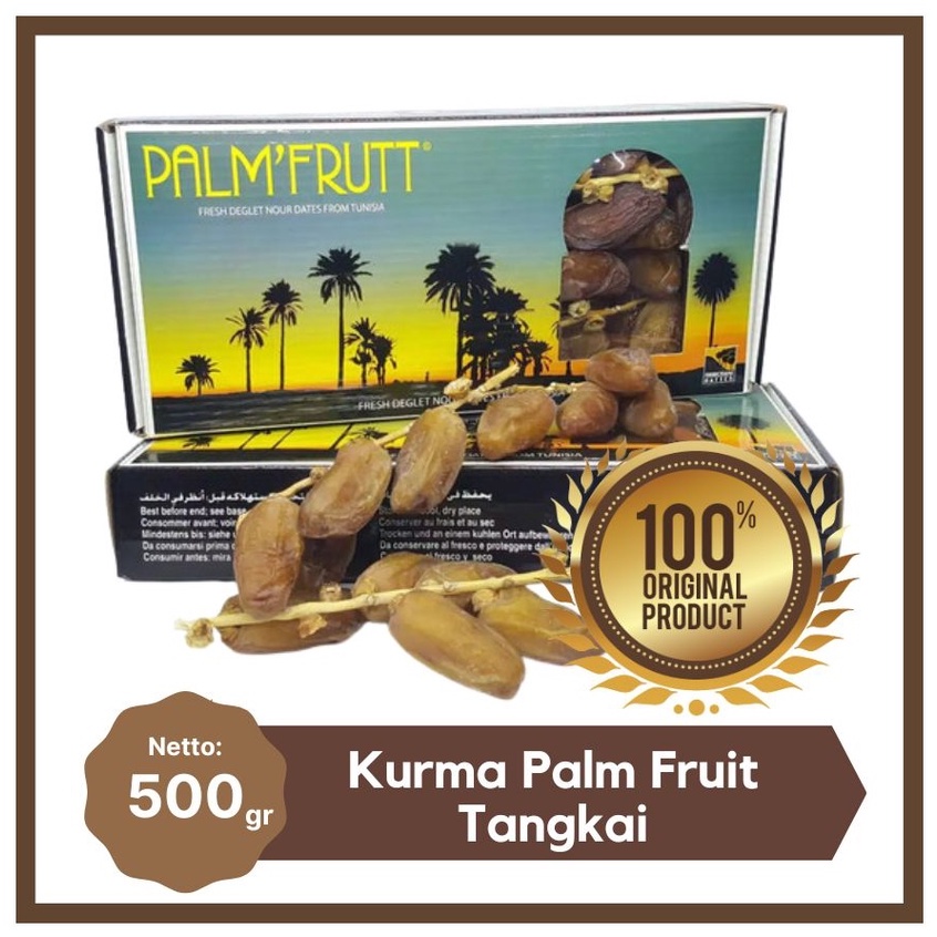 

Kurma Palm Fruit Kurma Tunis Tangkai Tunisia Tangkai Kemasan Box 500Gr