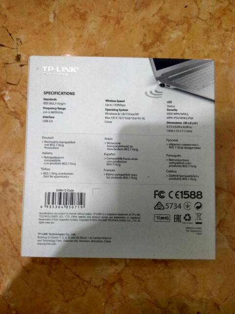 USB WIFI TP-LINK TL-WN 725N 150MBPS