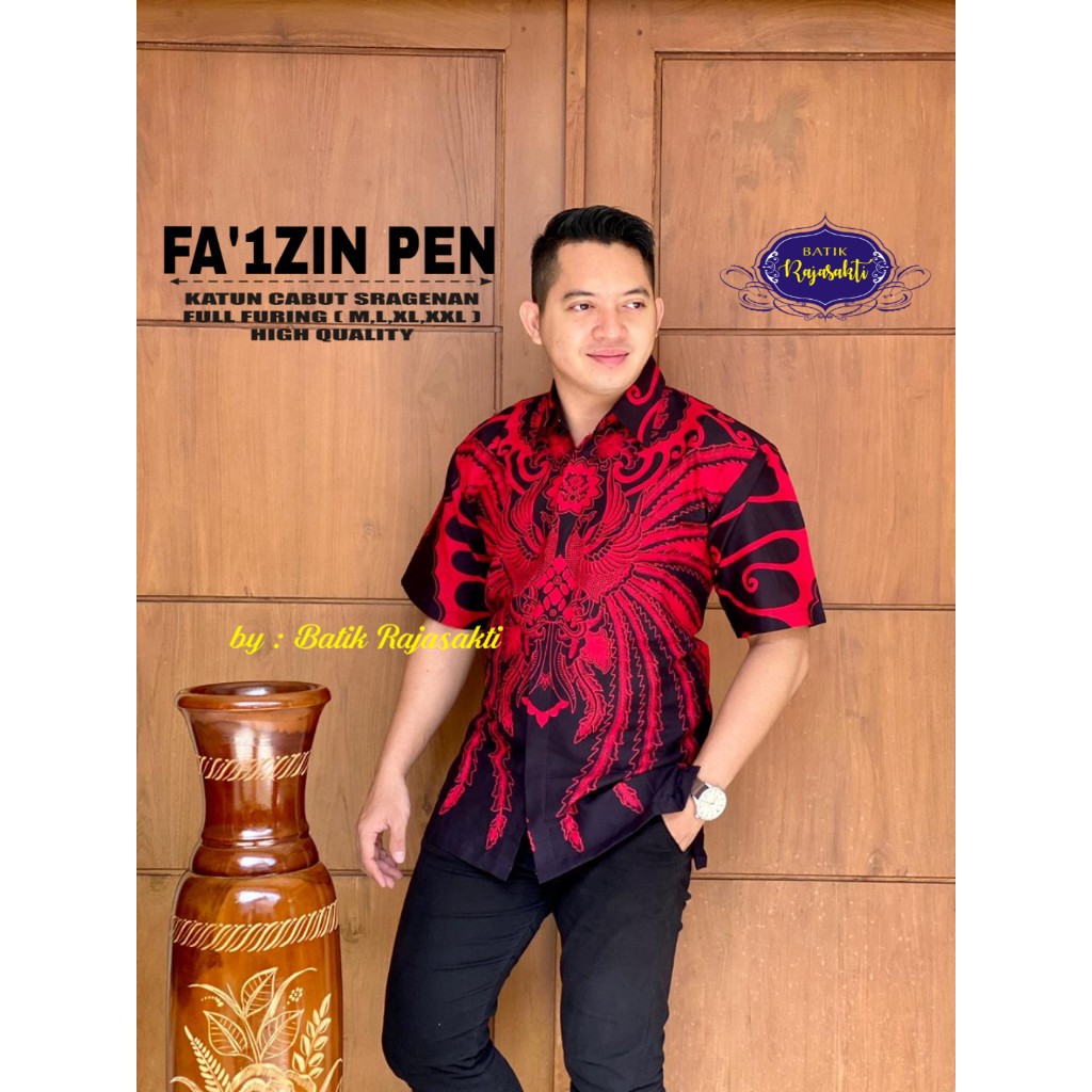 FAIZI RAJASAKTI KEMEJA BATIK SOLO PRIA LENGAN PENDEK LAPIS FURING ATASAN BATIK PREMIUM MODERN KATUN HALUS BAHUWIRYA  BANAMITRA BANAMITRA PUTIH BANGSAWAN BAYU PUTRA BERLIAN BIRU BHARATAYUDA BIMASENA BIRENDRA BIRU INDAH BRAHMAKERTA BRAHMAKERTA MERAH BUDIDRA