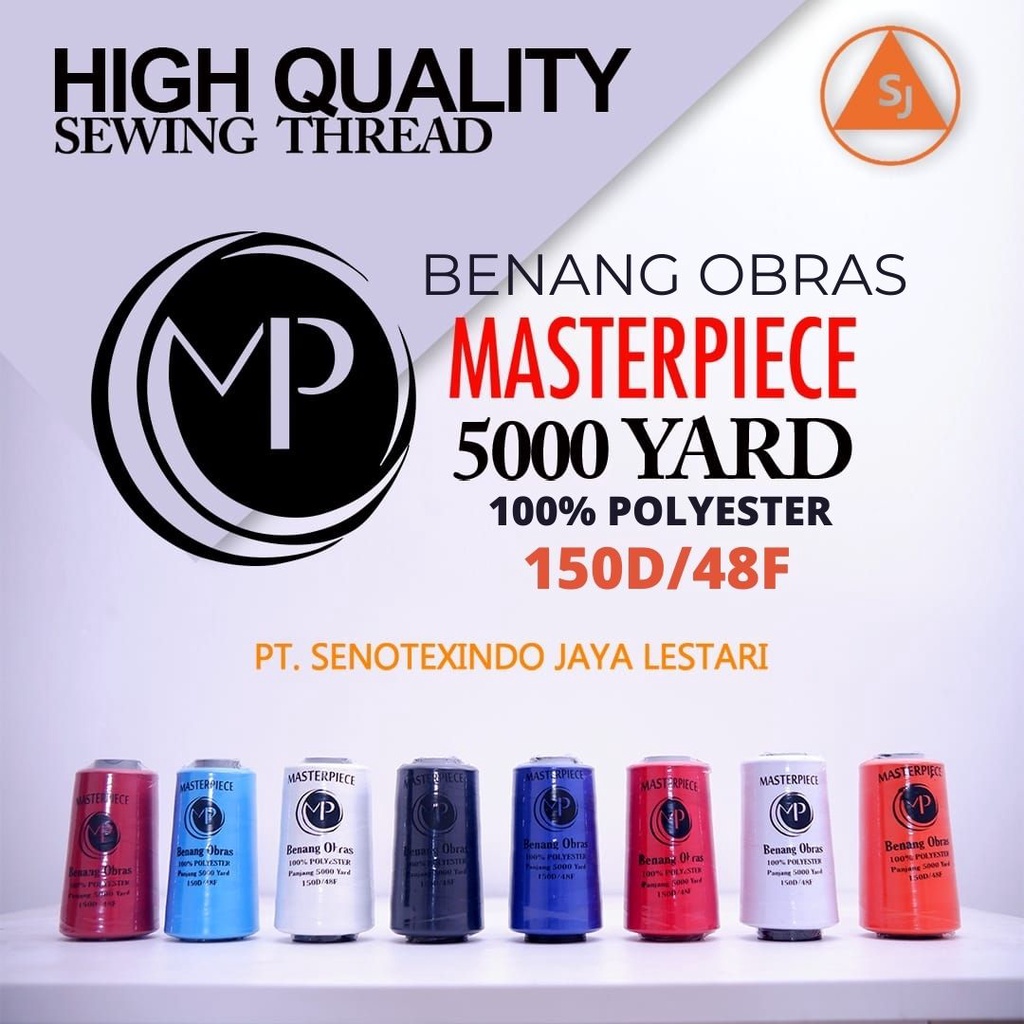 Benang Obras 5000 Yard Masterpiece Polyester Eceran High Quality