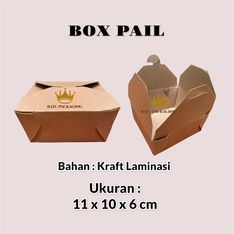 

RATU | Dos KRAFT BOX PAIL / Dos Box Dus Kotak Kraft Size M Laminasi