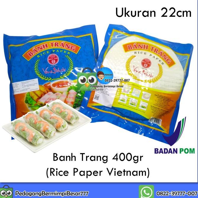 

Banh Trang Rice Paper 400gr 22inch | Kulit Lumpia Vietnam | Rice Paper