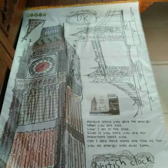 Wall Sticker Xl British Clock Dbs Ay 859